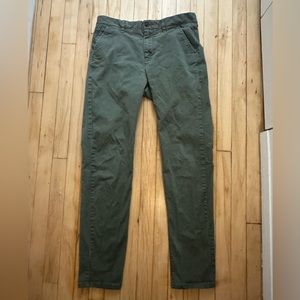 UO Hawkings McGill Khaki Green Skinny Chino Pants
